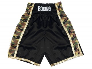 Personalized Boxing Shorts design : KNBSH-034-Black